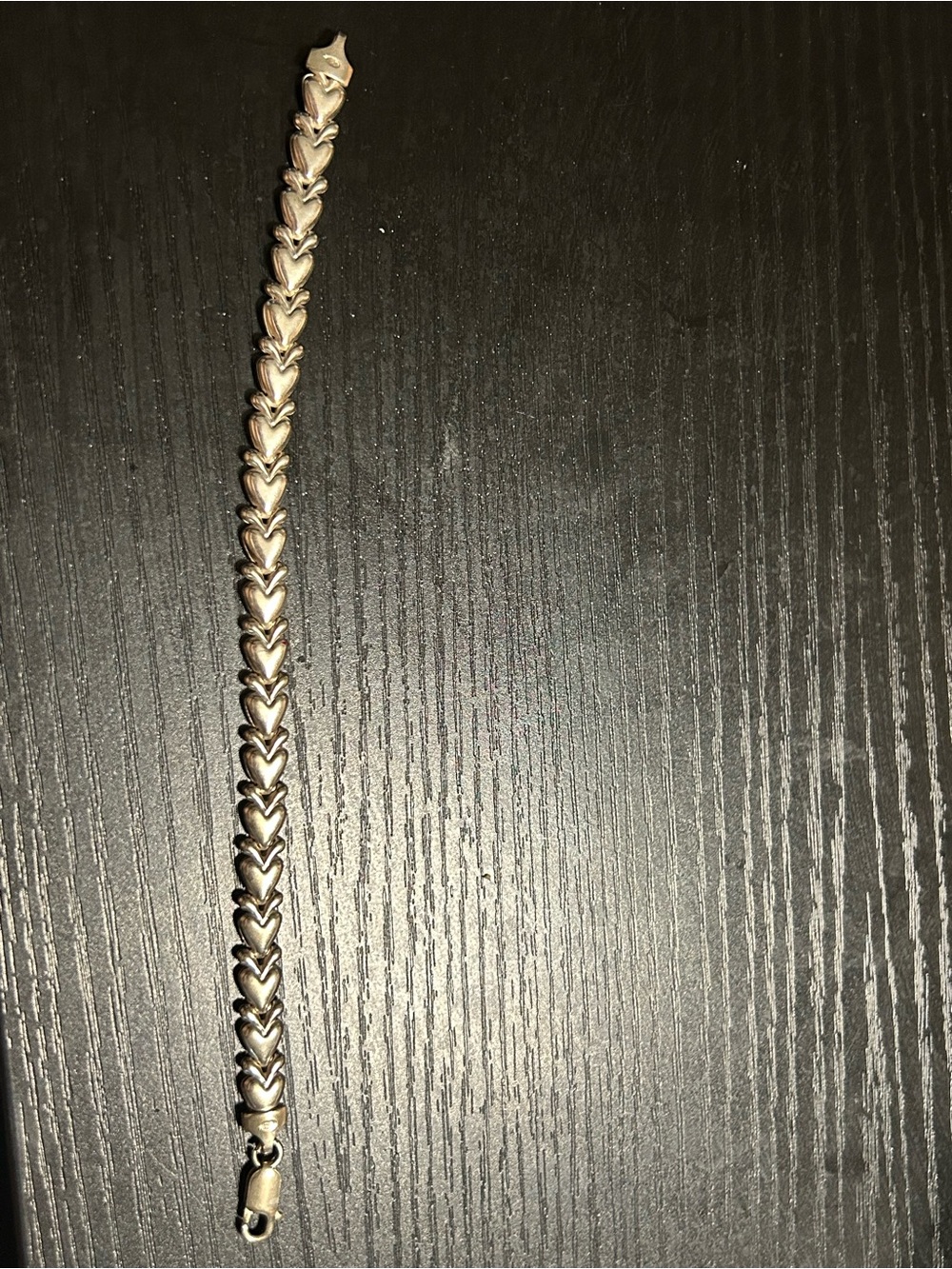 Silver Heart Link Bracelet - Delicate Chain